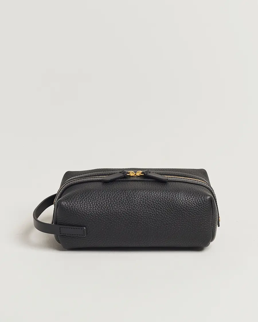 MismoGroom Pebbled Leather WashbagBlack