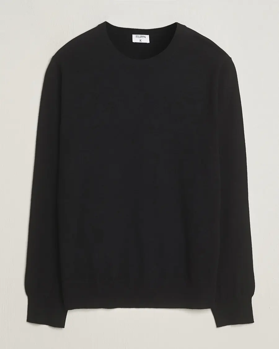 Filippa K Merino Round Neck Sweater Black