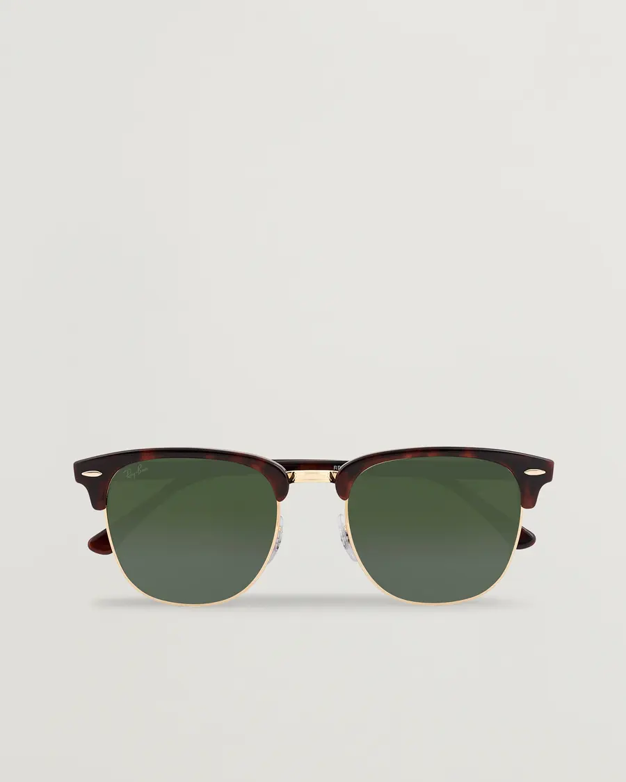 Ray-Ban Clubmaster Sunglasses Mock Tortoise/Crystal Green
