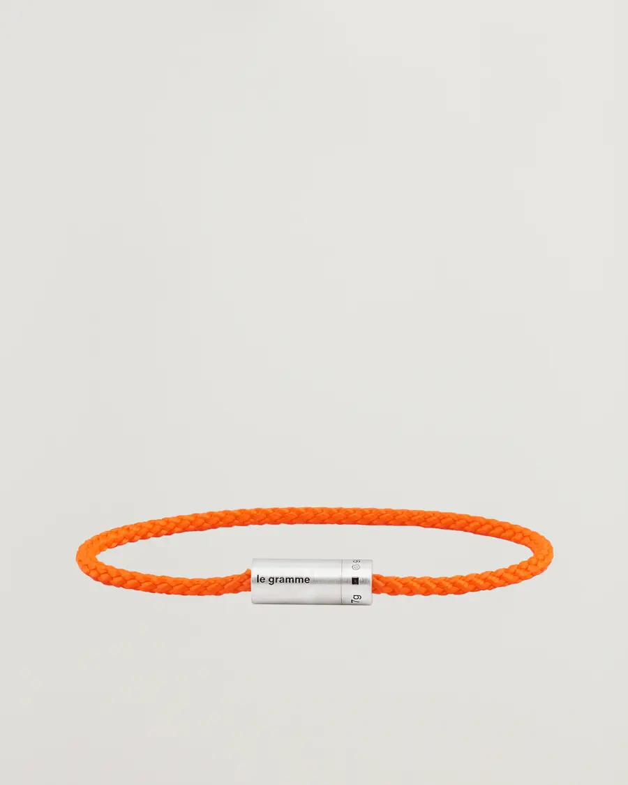 LE GRAMME Nato Cable Brushed Bracelet Orange/Sterling Silver 7g