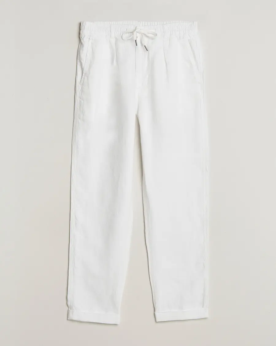 Polo Ralph Lauren Prepster Linen Trousers Ceramice White