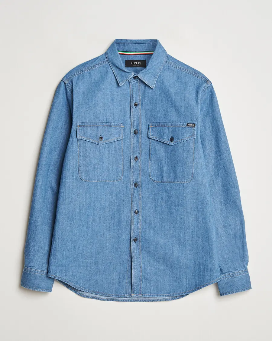 Replay Denim Shirt Medium Blue