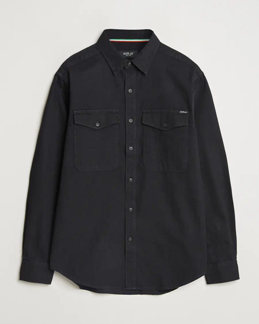 Replay Denim Shirt Washed Black