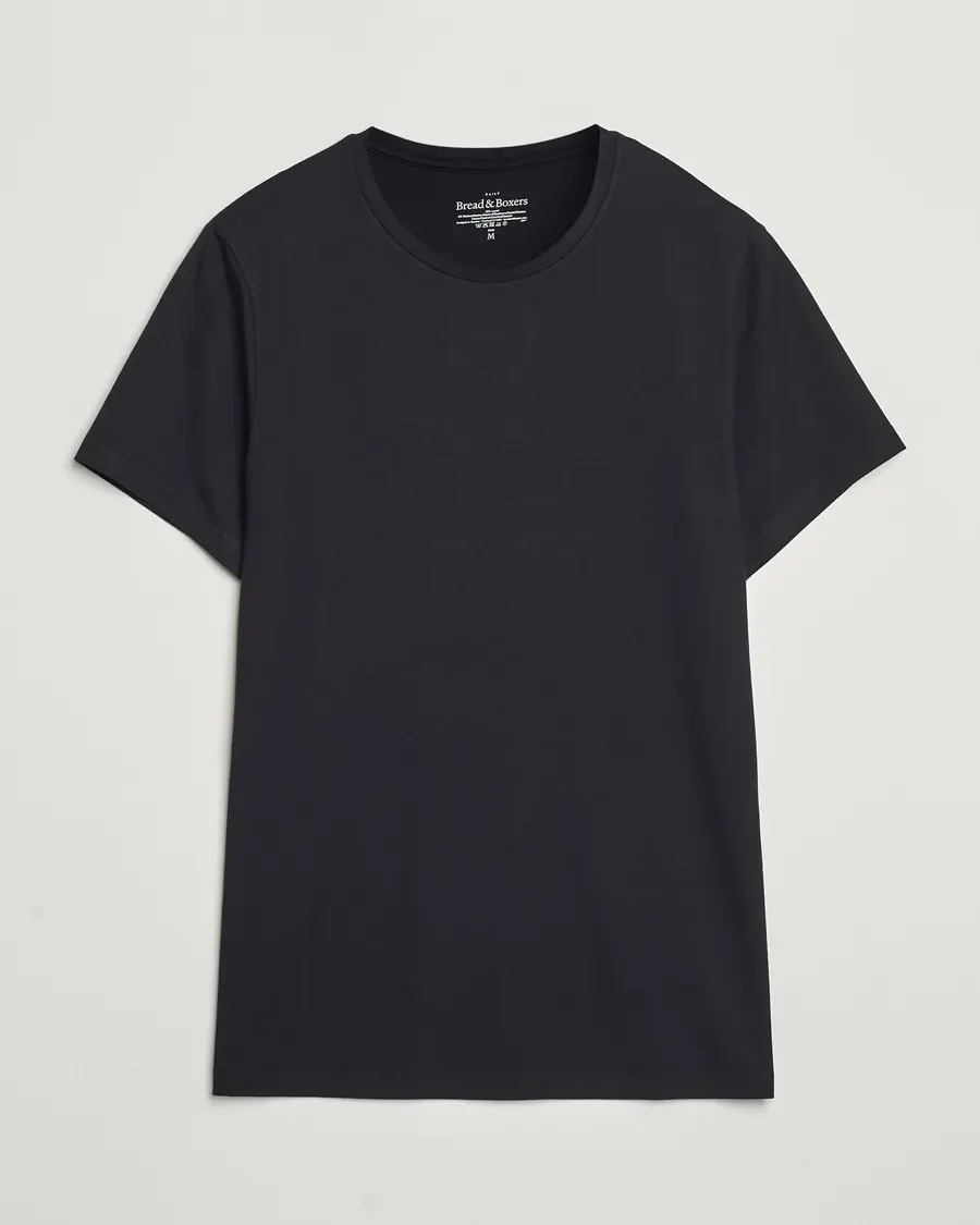 Bread & Boxers Tencel Crew Neck T-Shirt Black
