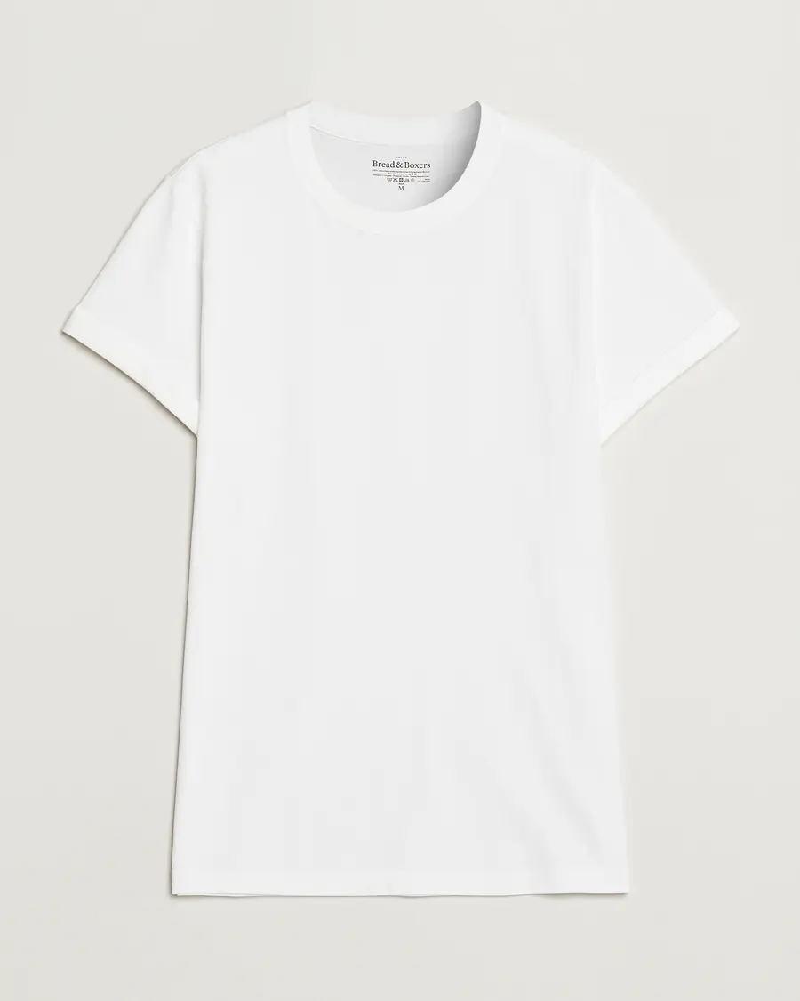 Bread & Boxers Roll-Up Crew Neck T-Shirt White