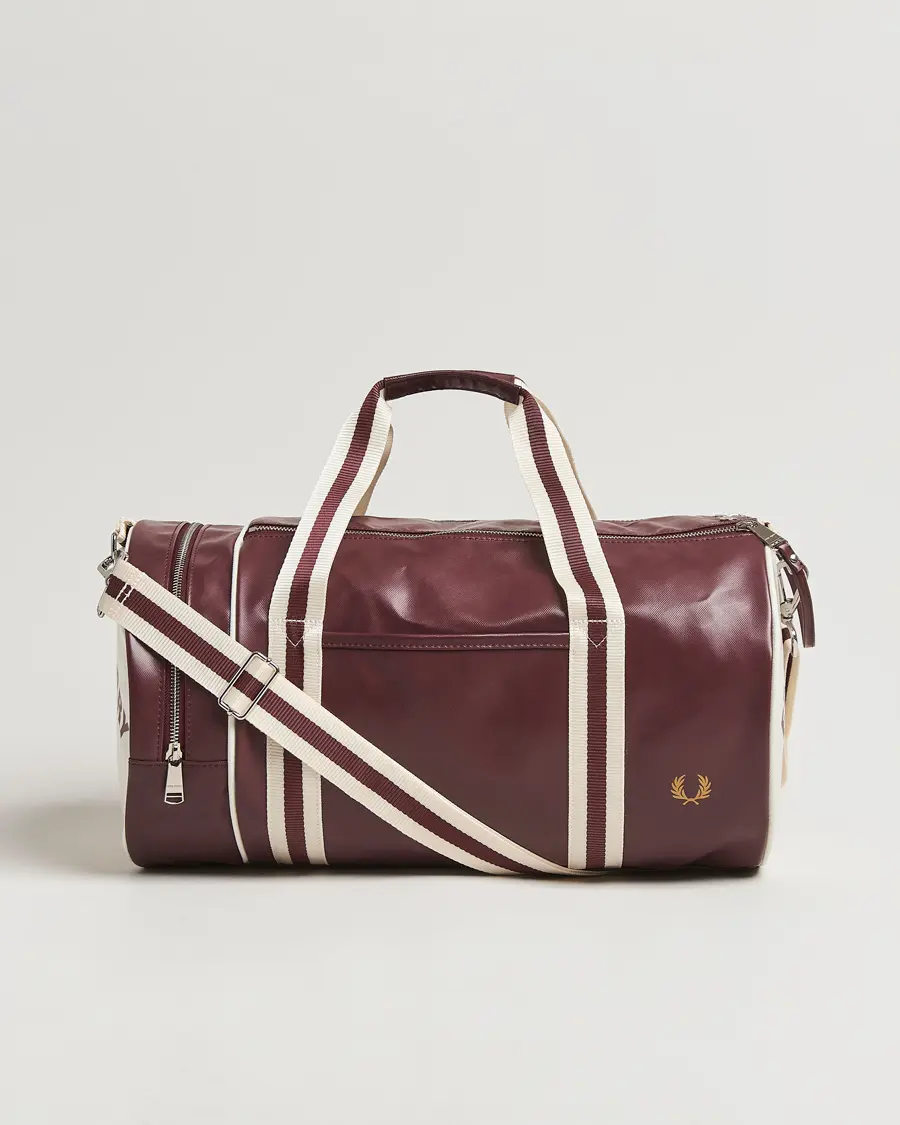 Fred PerryClassic Barrel BagOxblood/Ecru