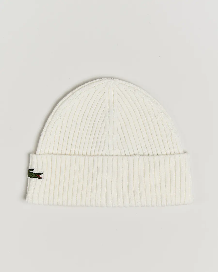 Lacoste Wool Knitted Beanie Flour