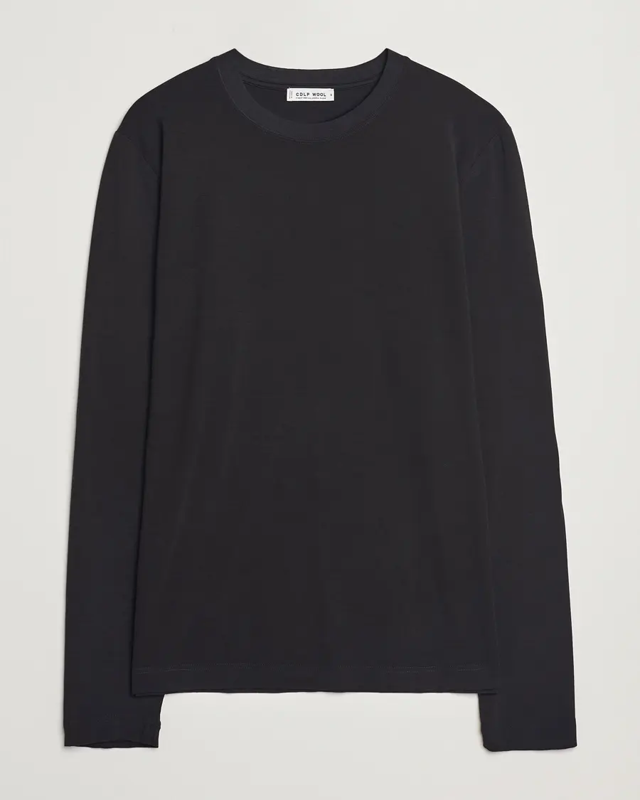 CDLP Wool Long Sleeve T-Shirt Black