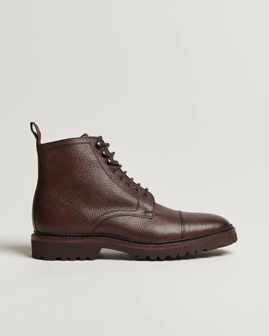 Loake Shoemakers Aquarius Grained Lightweight Boot Dark Brown