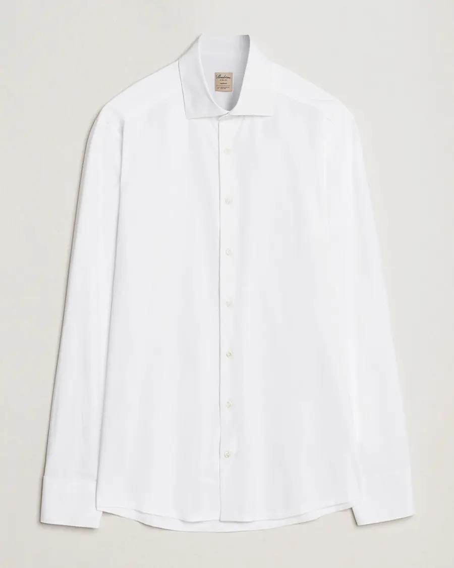 Stenströms Slimline Stretch Jersey Shirt White