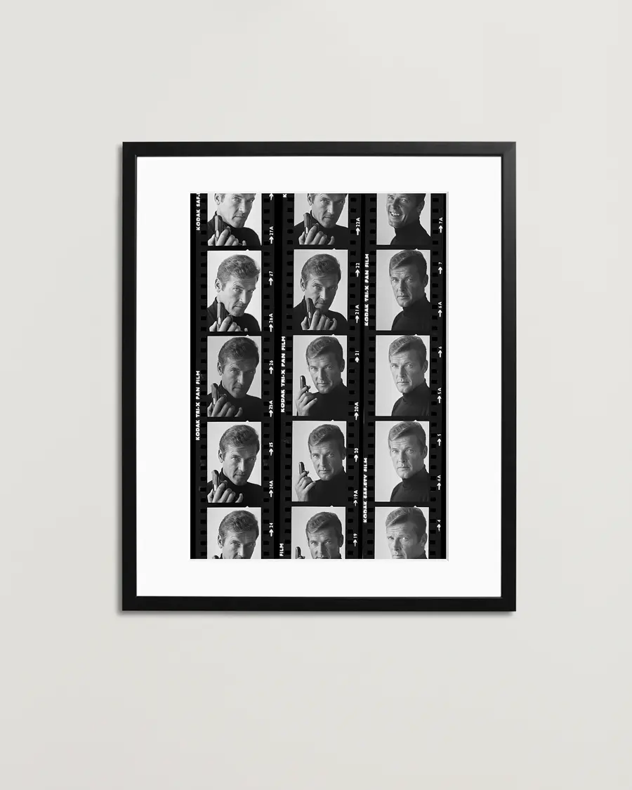 Sonic Editions Framed Roger Moore Contact Sheet