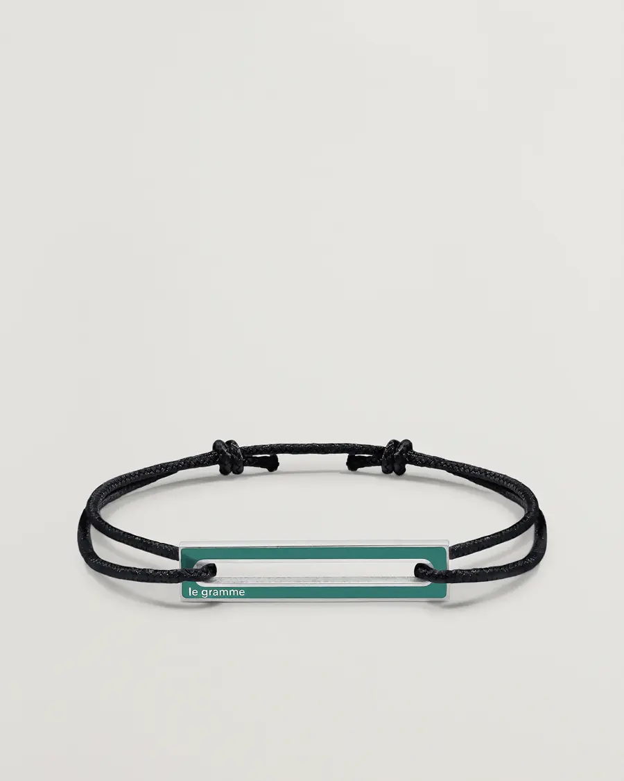 LE GRAMME Lacquered Cord Bracelet Green