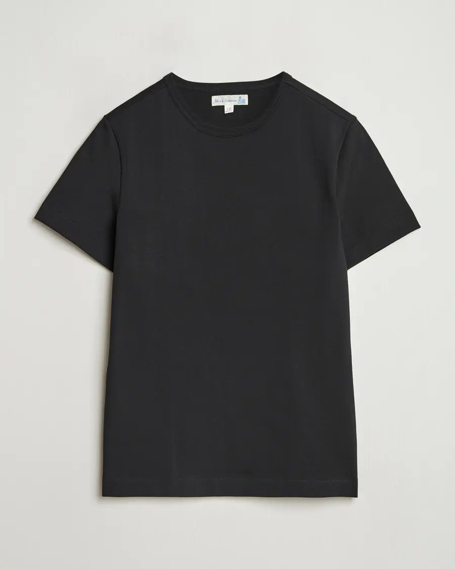Merz b. Schwanen Classic Fit Loopwheeled T-Shirt Black