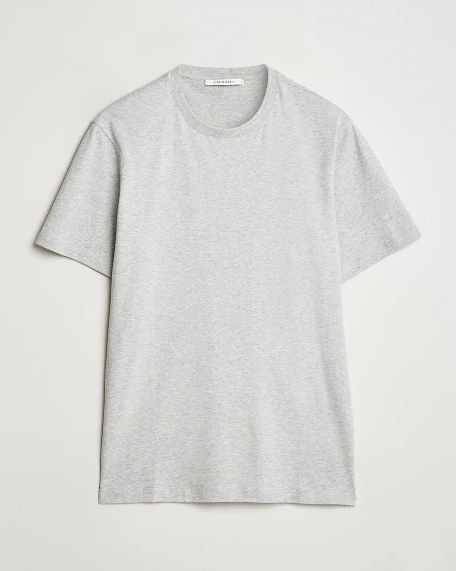 A Day's March Midweight T-Shirt Grey Melange