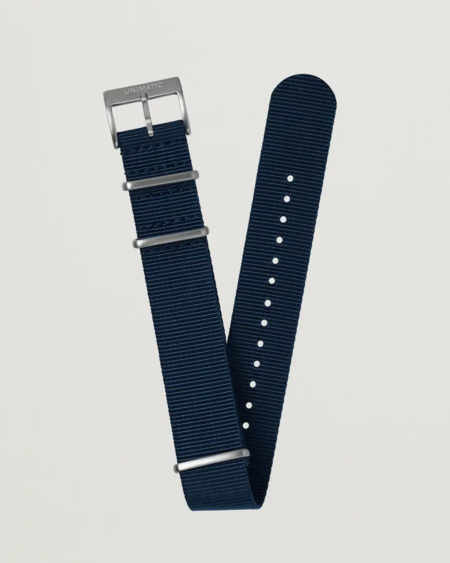 UNIMATIC Nylon Nato Steel 22mm Strap Vintage Navy