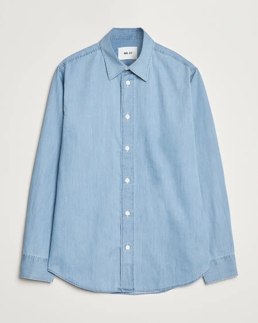NN07 Colby Denim Shirt Bleached Indigo