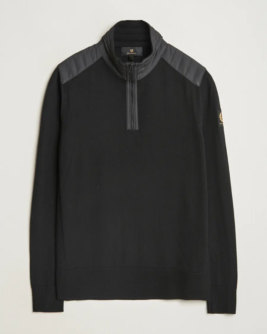 Belstaff Kilmington Quarter Zip Jumper Black