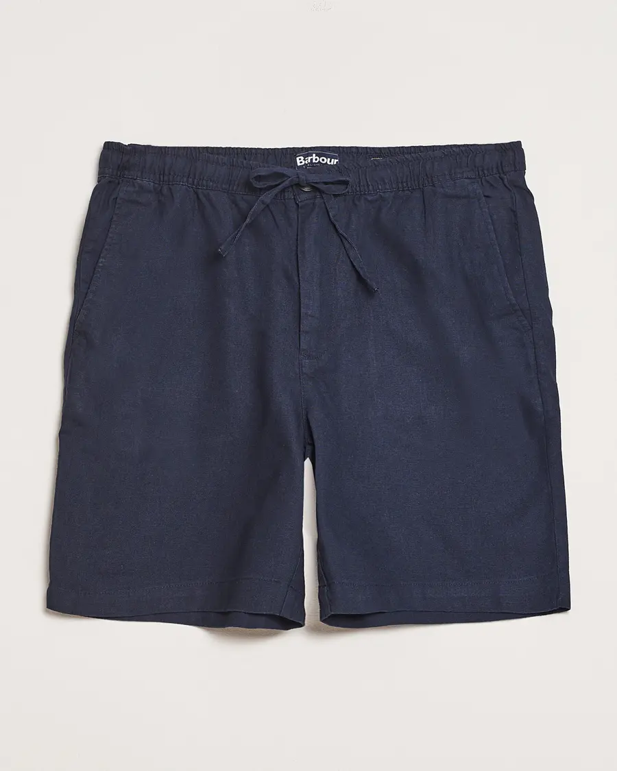 Barbour Lifestyle Cotton/Linen Relaxed Shorts Navy