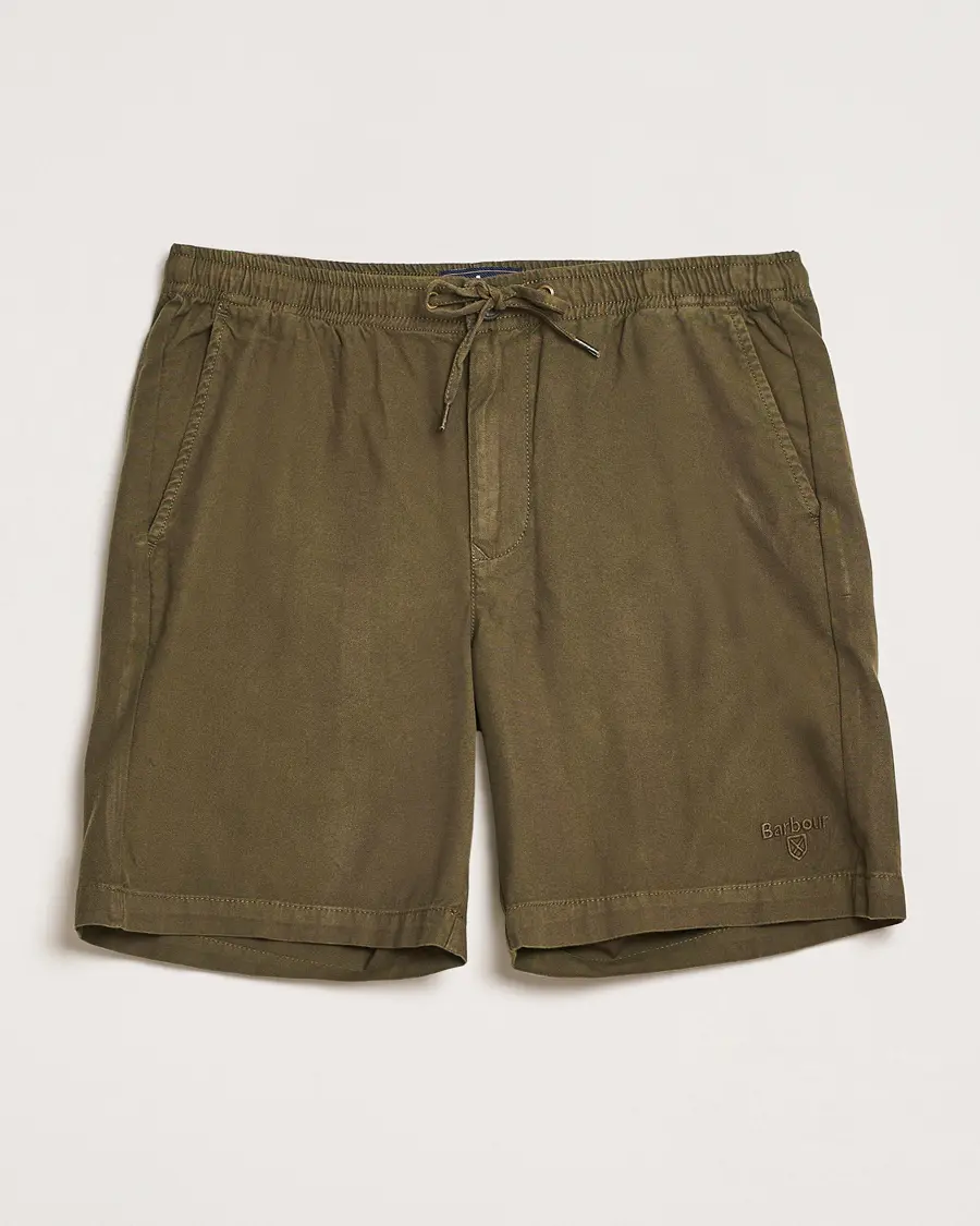 Barbour Lifestyle Washed Oxford Relaxed Shorts Uniform Green