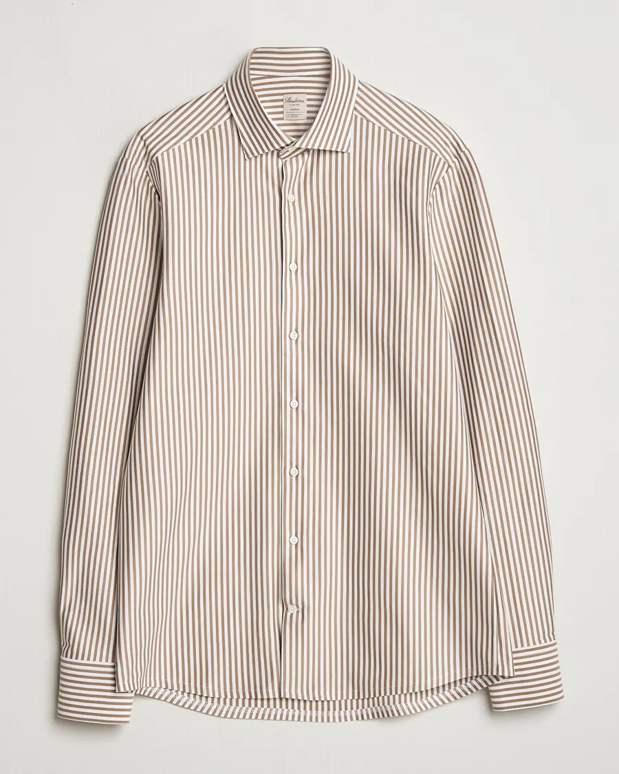 Stenströms Striped Jersey Shirt Beige