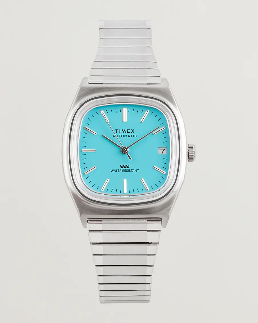 Timex Men's Automatic Steel 34mm Aquamarine Dial