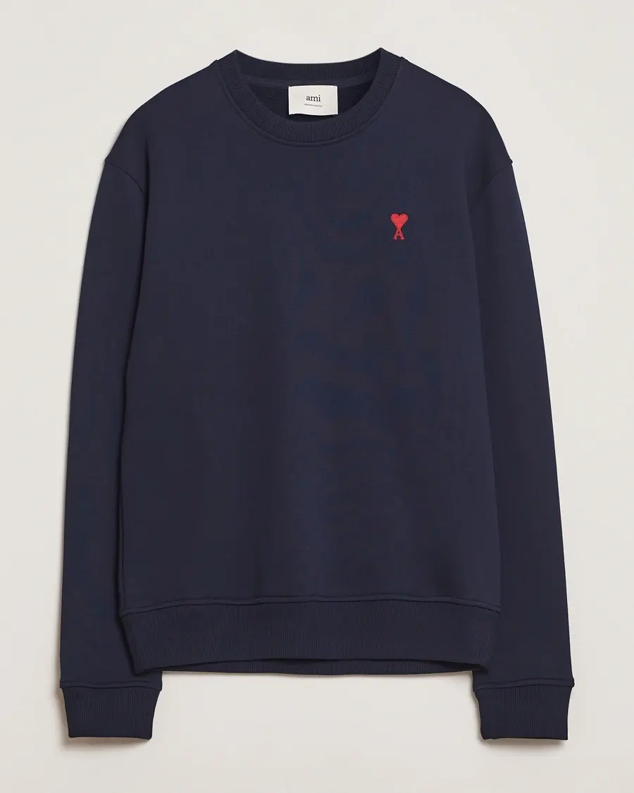 AMI Heart Logo Sweatshirt Night Blue