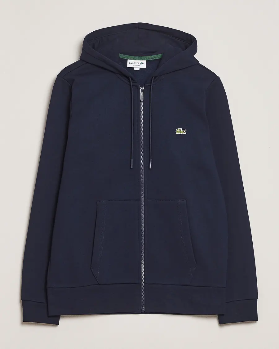 Lacoste Full Zip Hoodie Navy Blue