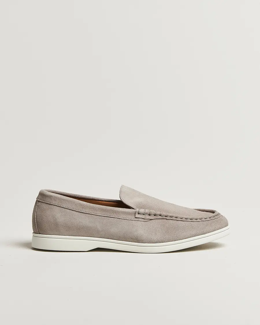 Charles Tyrwhitt Suede Slip On Loafers Light Grey