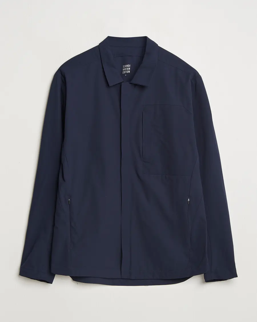 Scandinavian Edition Merge II Stretch Shirt Jacket Navy Blue
