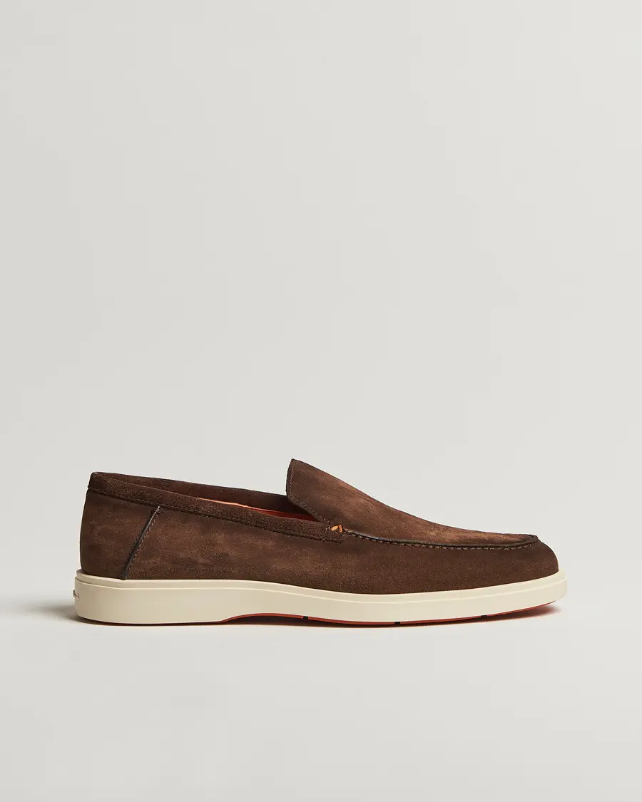 Santoni Detroit Loafer Brown Suede