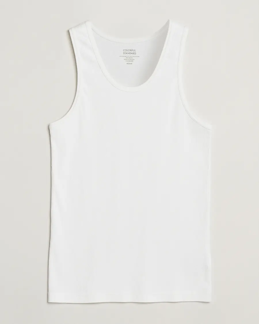 Colorful Standard Organic Rib Tank Top Optical White