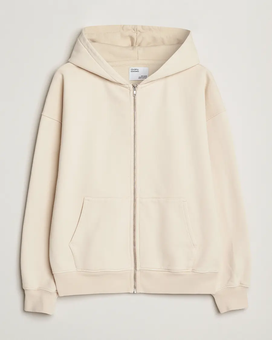 Colorful Standard Organic Full Zip Hoodie Ivory White