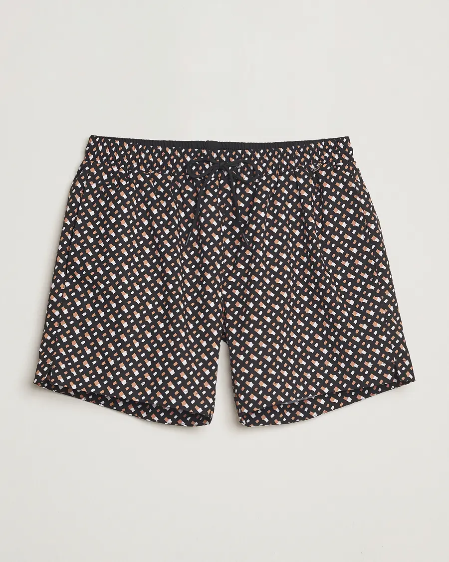 BOSS BLACK Manu Monogram Swimshorts Black