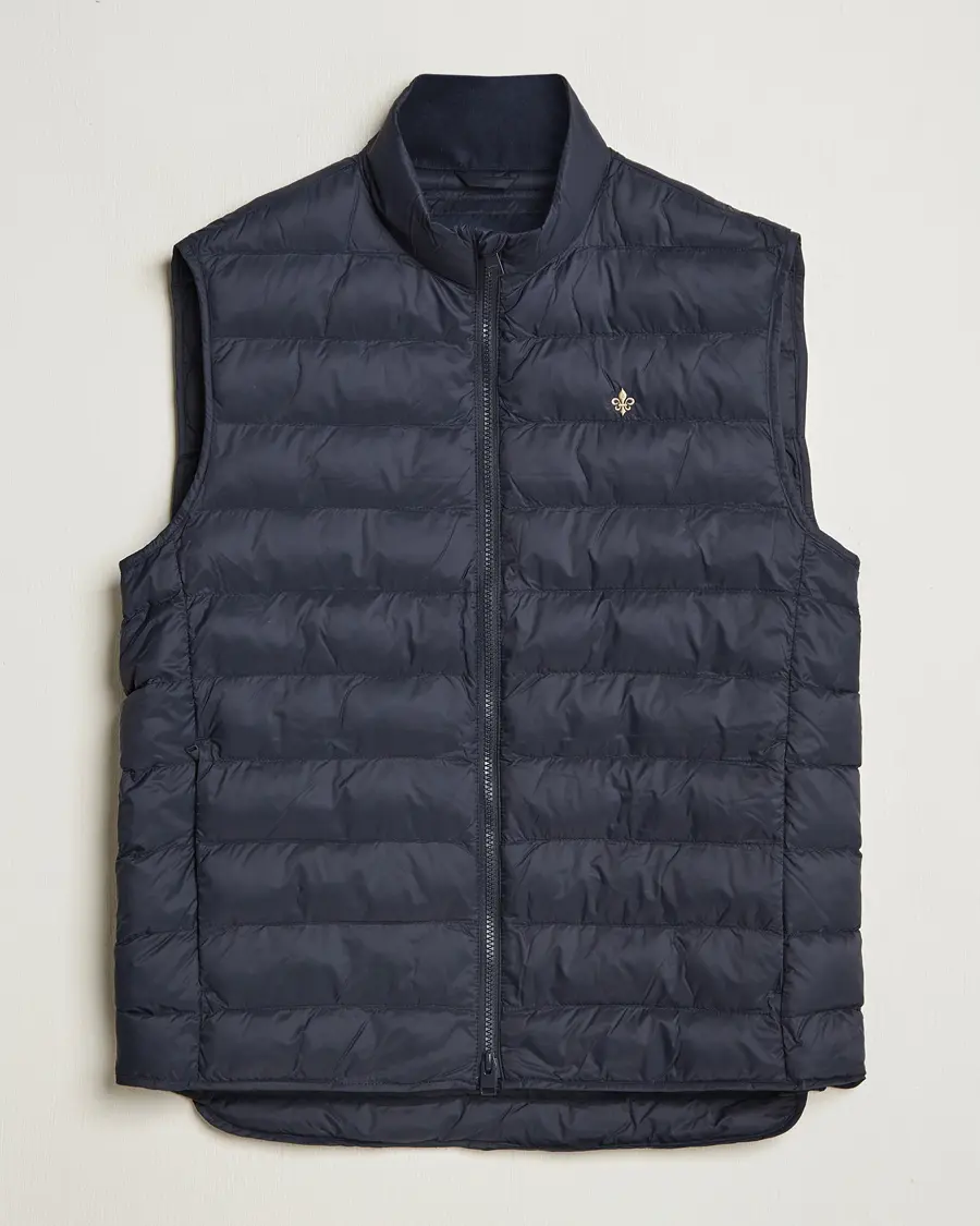 Morris Norfolk Liner Vest Navy