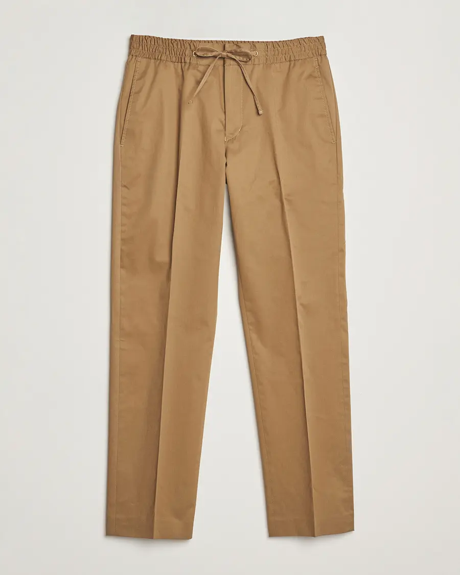 Tiger of Sweden Tannen Cotton Drawstring Trousers Beige