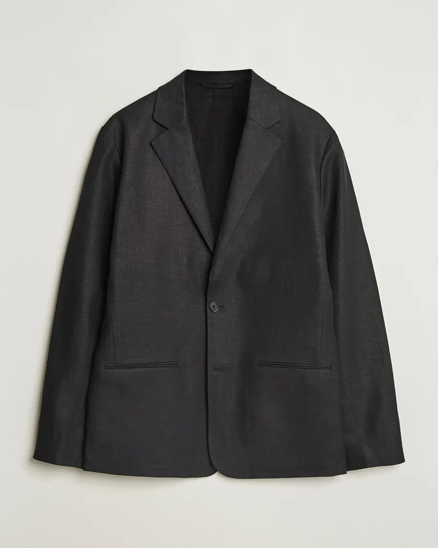 NN07 Timo Linen Blazer Black