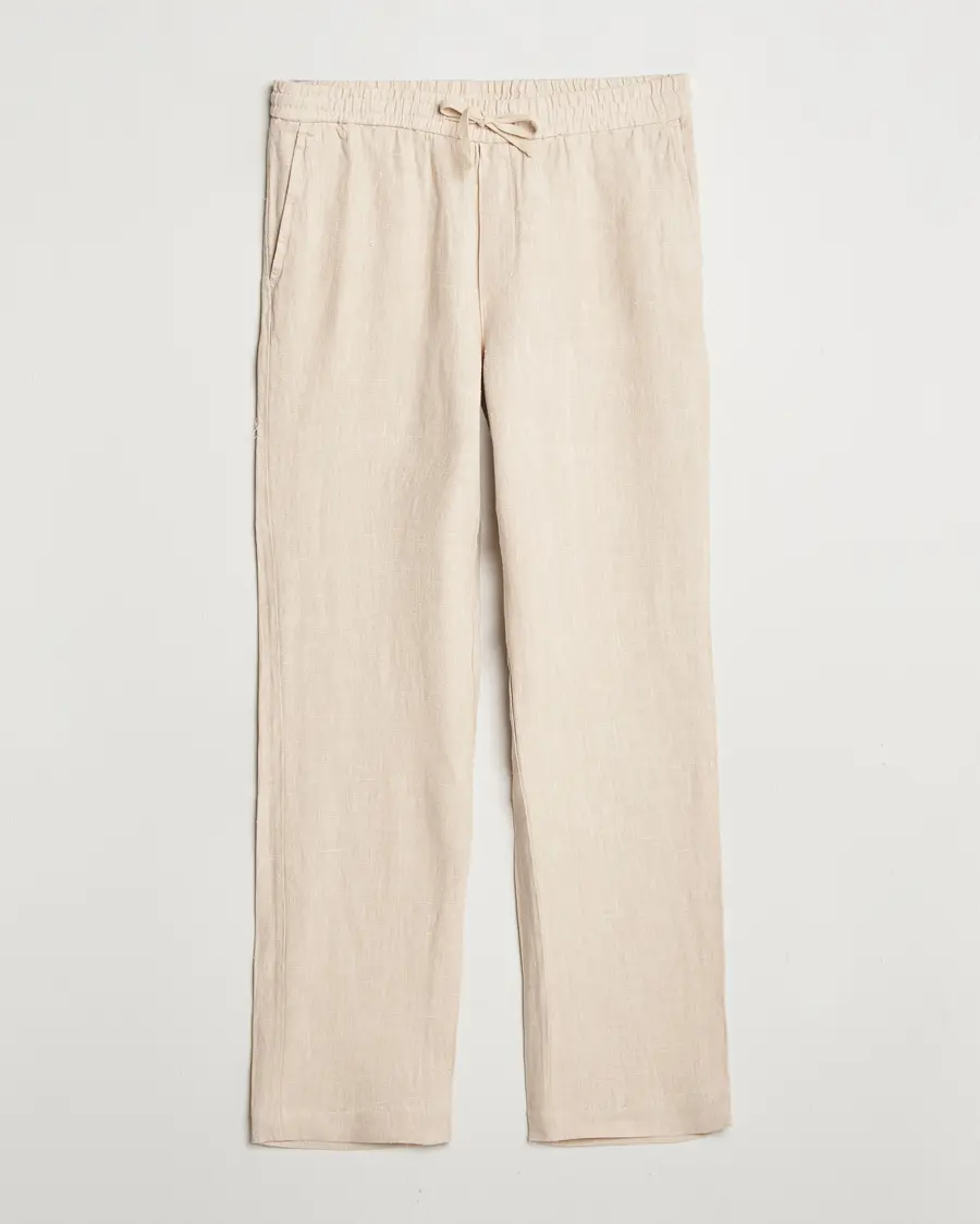 A Day's March Tamiat Drawstring Linen Trousers Oyster