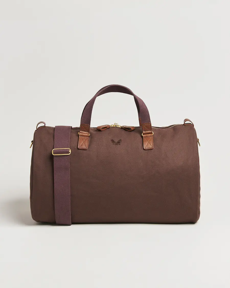 Bennett Winch Canvas Suit Carrier Holdall Chocolate
