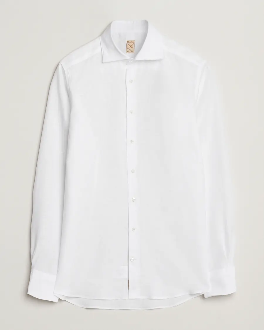 Stenströms 1899 Slim Linen Shirt White
