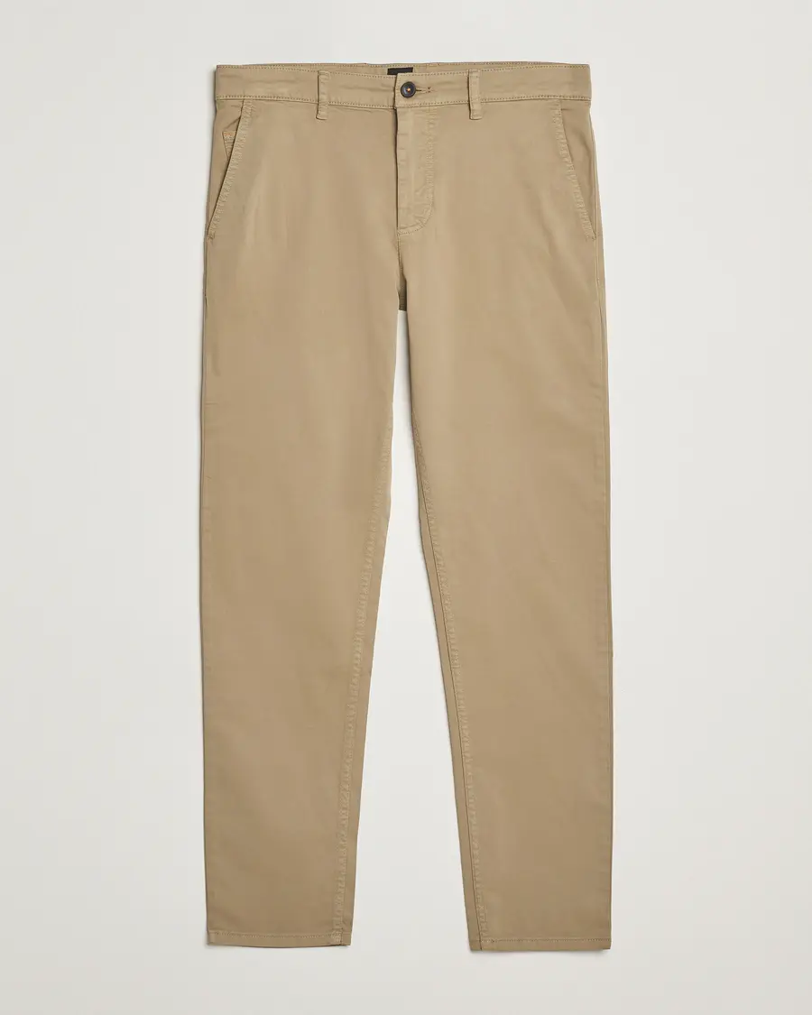 BOSS ORANGE Tapered Fit Cotton Chinos Beige