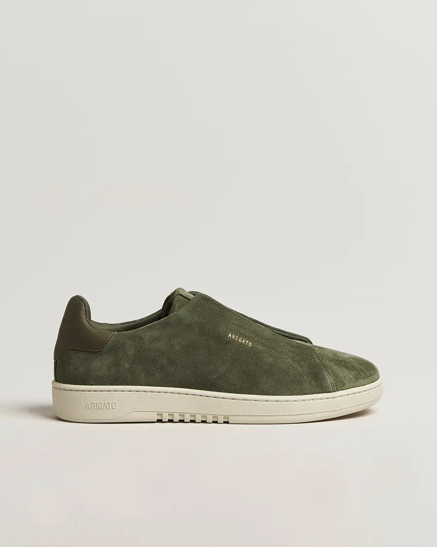 Axel Arigato Dice Laceless Suede Sneaker Dark Green