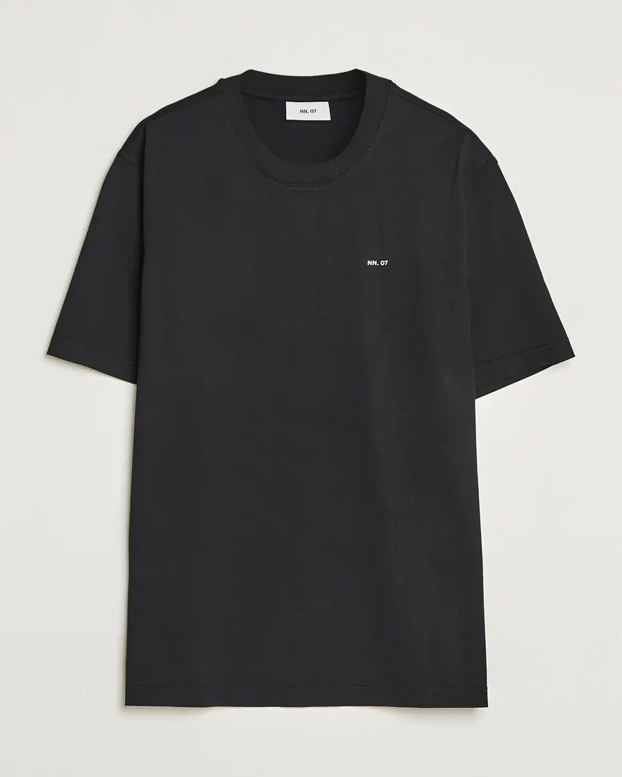 NN07 Abel Logo Crew Neck T-Shirt Black