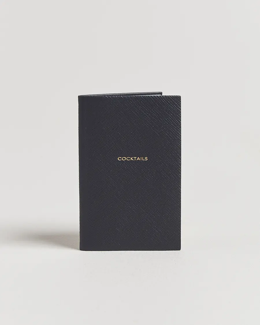 Smythson Panama Notebook "Cocktails" Navy