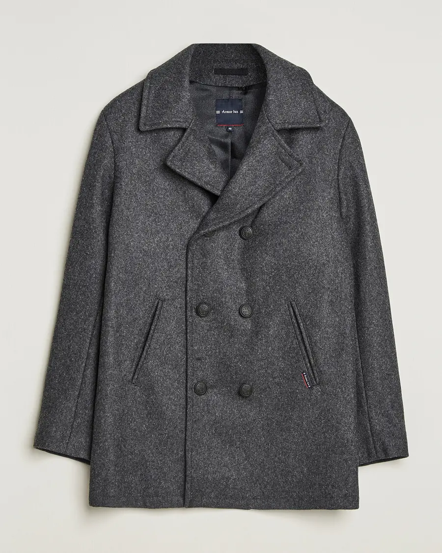 Armor-lux Kermor Wool Peacoat Grey Melange