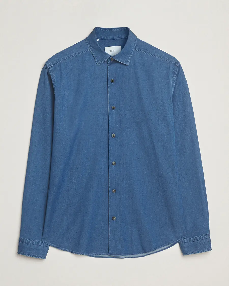 Eton Casual Fit Denim Shirt Dark Wash