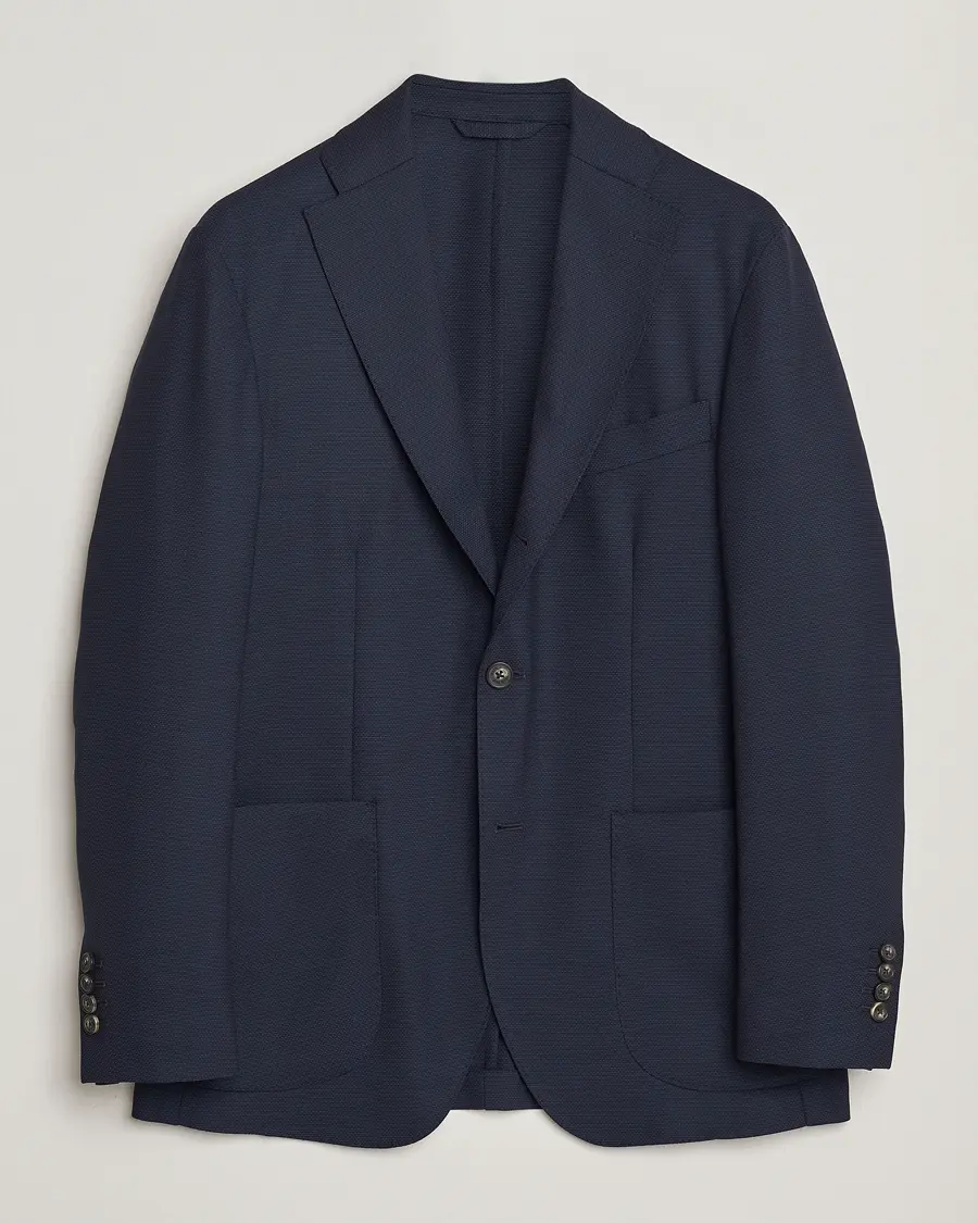 Eton Wool Lana Tech Soft Blazer Navy Blue