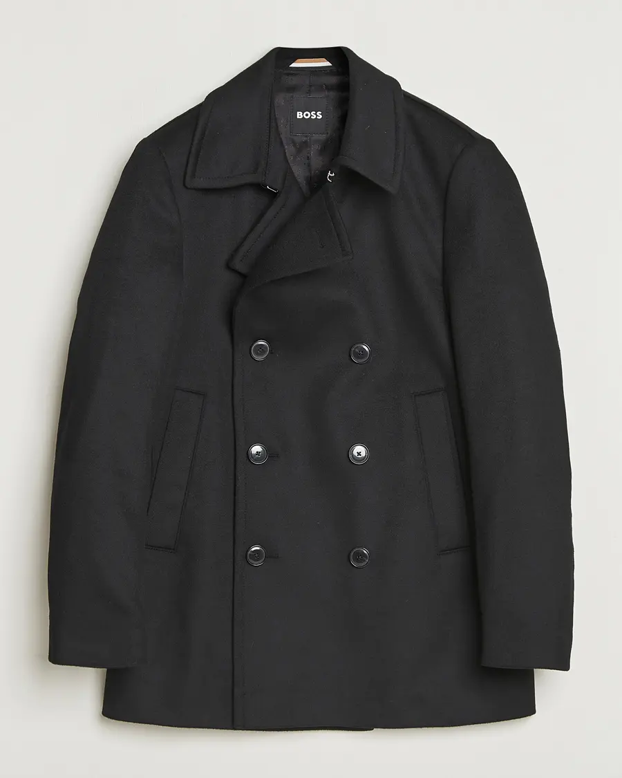 BOSS BLACK Hyde Wool Peacoat Black