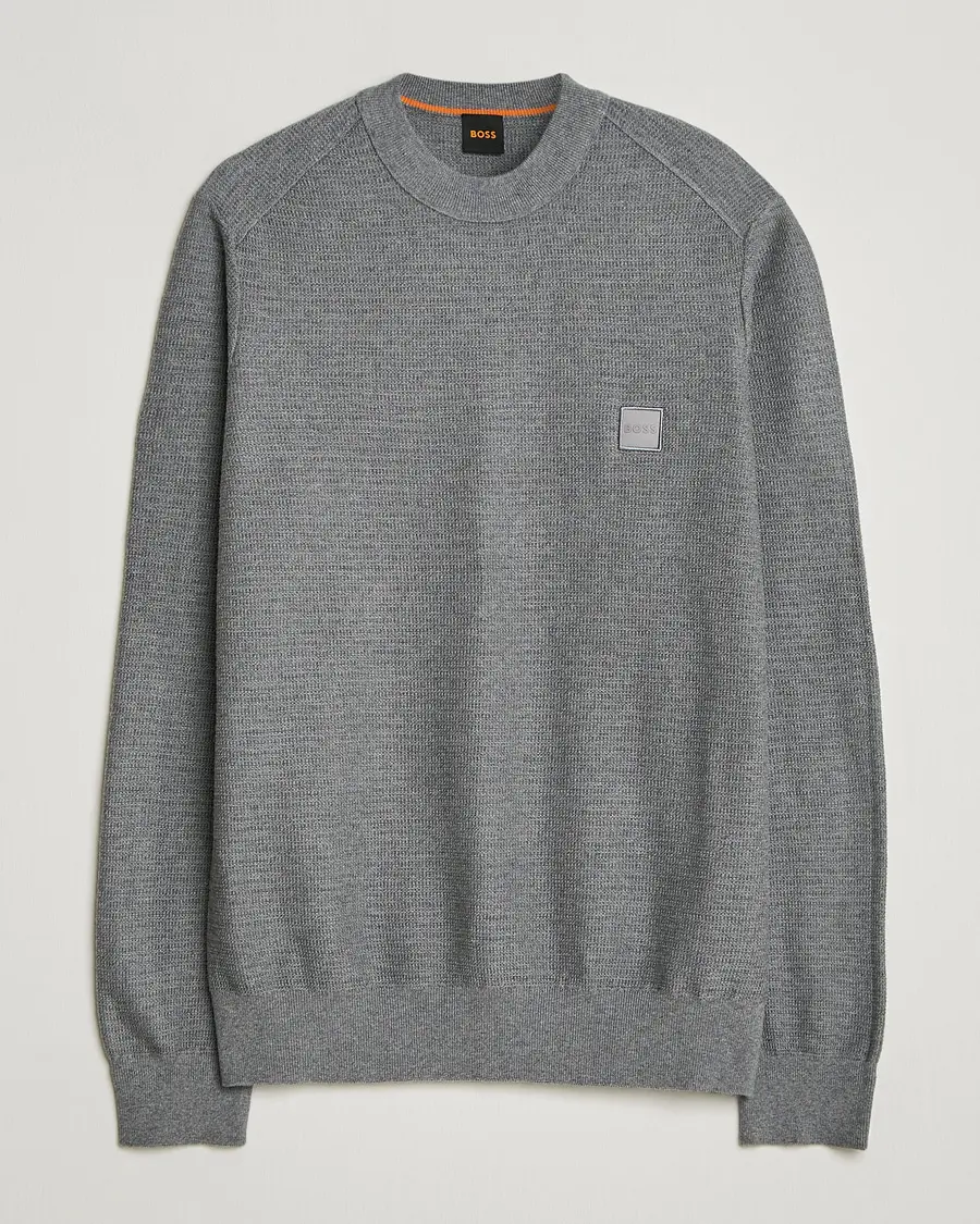 BOSS ORANGE Anion Knitted Sweater Silver