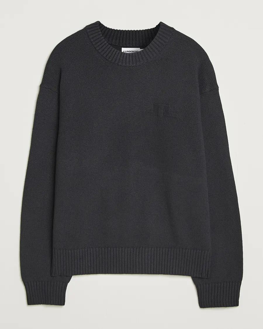 J.Lindeberg Eddy Wool/Cotton Knitted Sweater Black