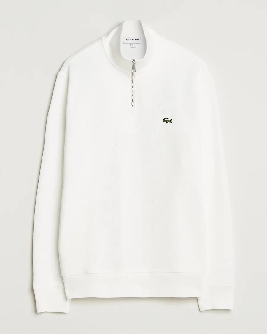 Lacoste Rib Interlock Half Zip Flour